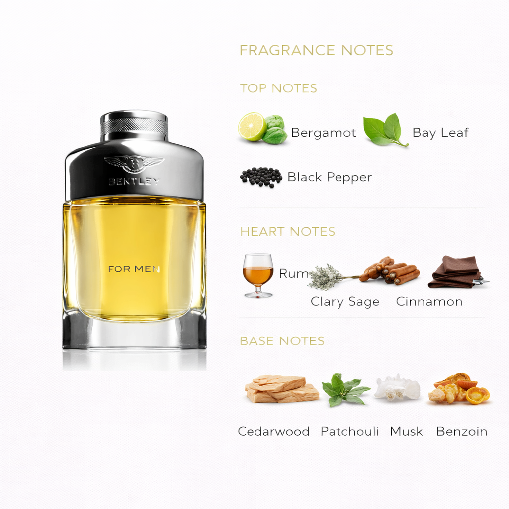 Bentley For Men Eau de Toilette | Spicy Woody Leather Fragrance