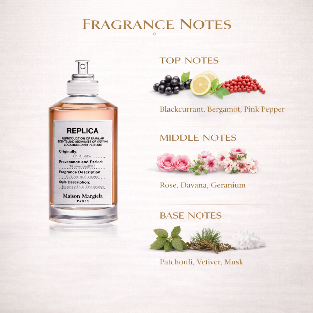 Maison Margiela Replica On a Date – Romantic Fruity Floral Unisex Fragrance