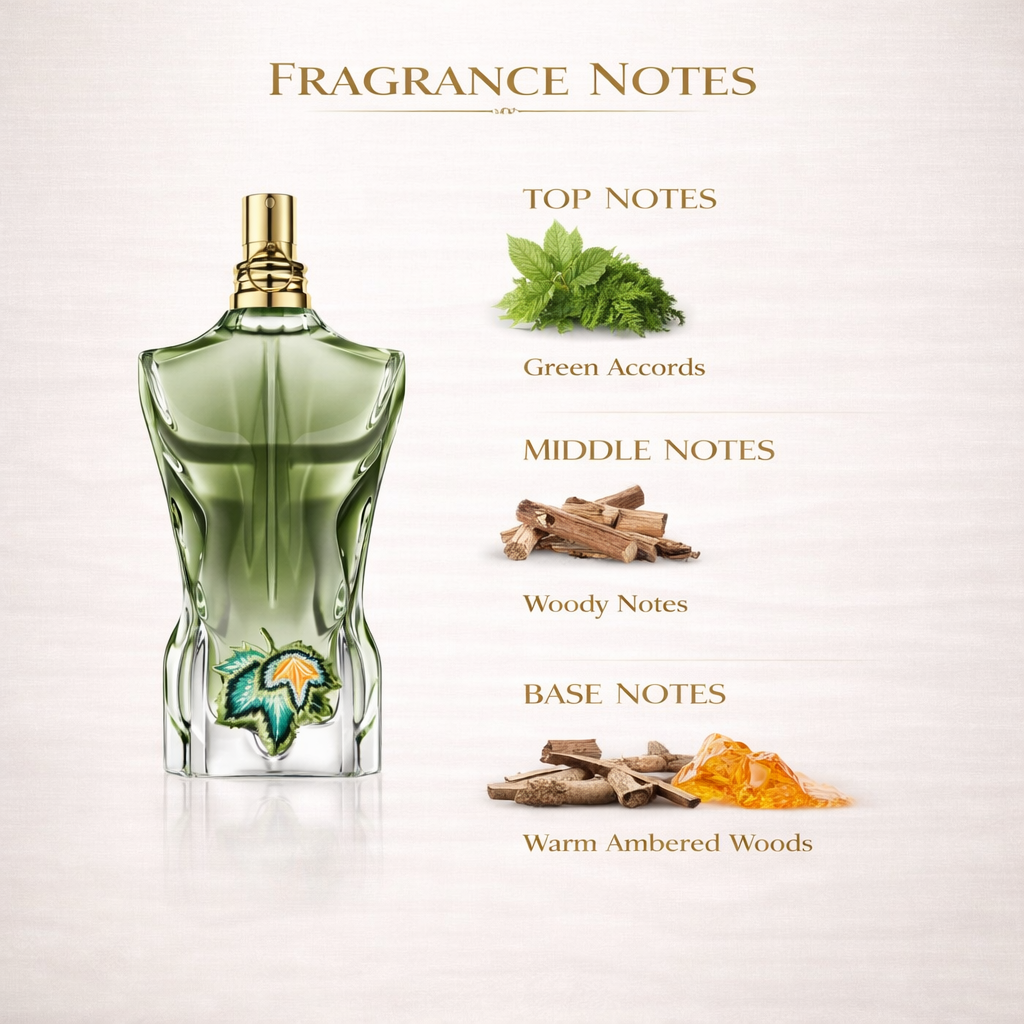 Jean Paul Gaultier Le Beau Paradise Garden – Exotic Woody Men’s Fragrance