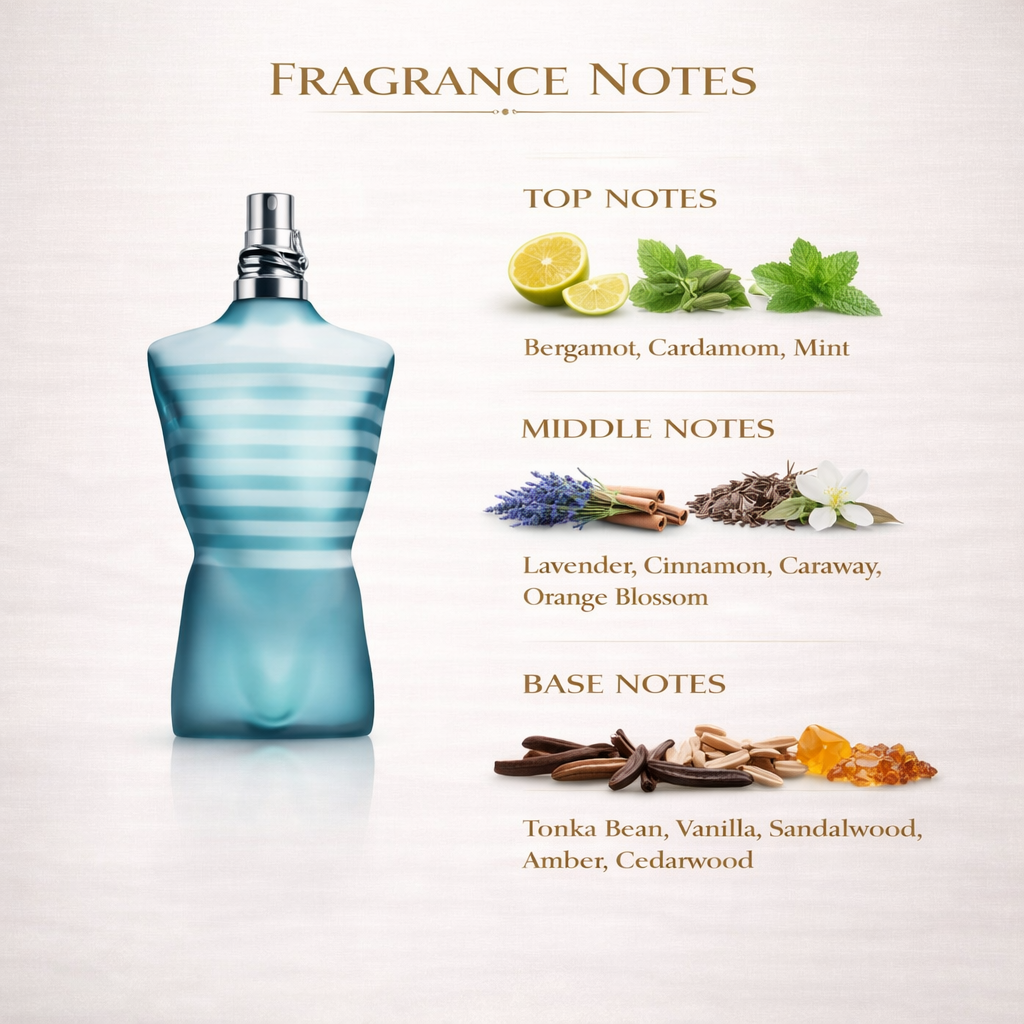 Jean Paul Gaultier Le Male Eau de Toilette – Iconic Aromatic Oriental Fragrance