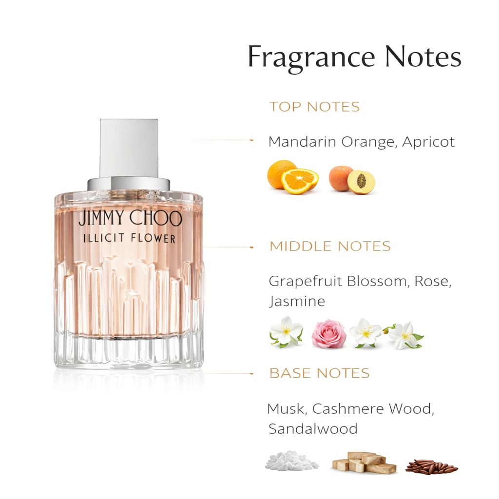 Jimmy Choo Illicit Flower Eau de Toilette for Women | Fresh Floral Woody Scent