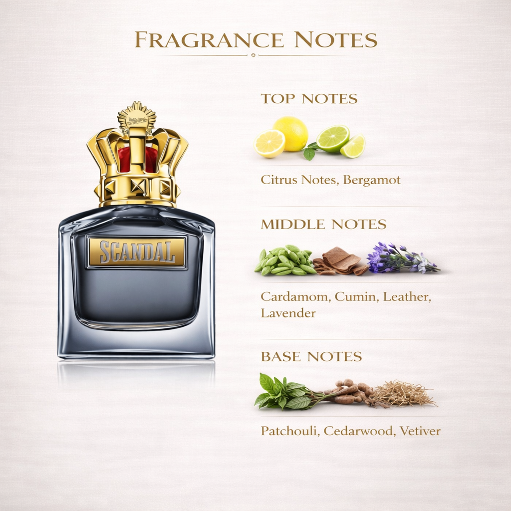 Jean Paul Gaultier Scandal Pour Homme – Spicy Leather Woody Men’s Fragrance