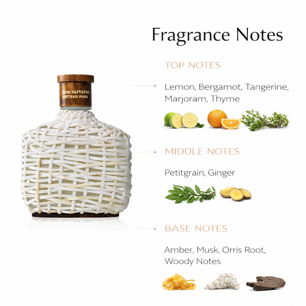 John Varvatos Artisan Pure Eau de Toilette – Fresh Citrus Woody Fragrance for Men