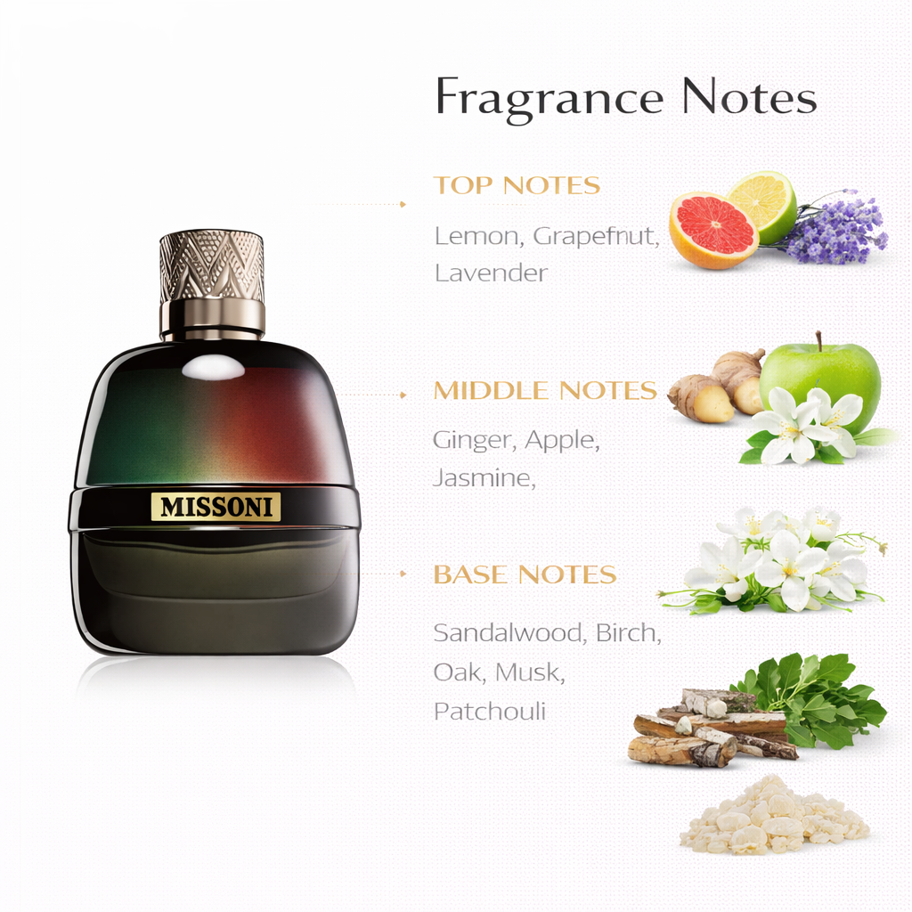 Missoni Parfum Pour Homme Eau de Parfum – Citrus Woody Fragrance for Men