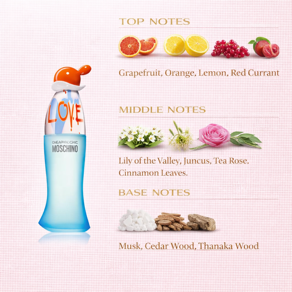 Moschino I Love Love Eau de Toilette for Women – Fresh Fruity Floral