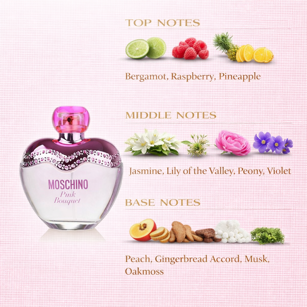 Moschino Pink Bouquet Eau de Toilette for Women – Fruity Floral Charm