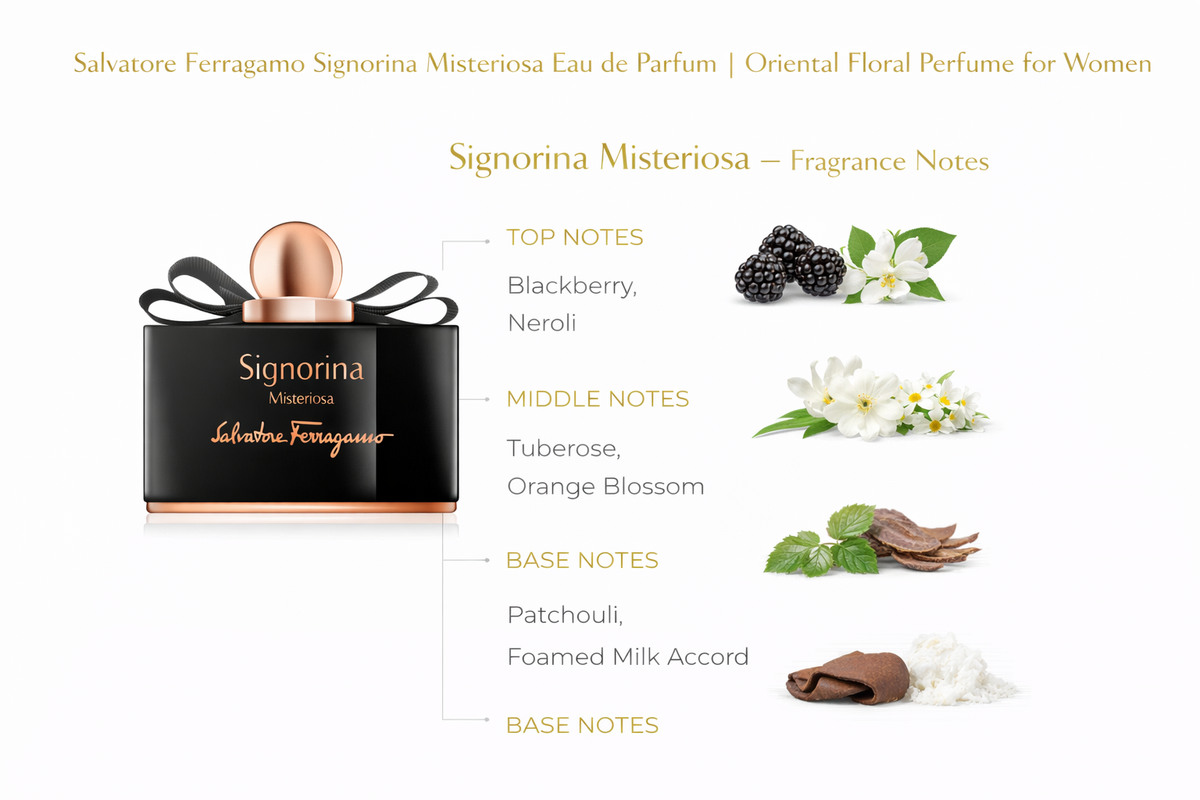 Salvatore Ferragamo Signorina Misteriosa Eau de Parfum | Oriental Floral Perfume for Women