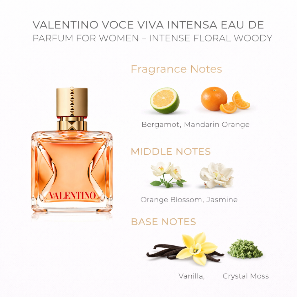 Valentino Voce Viva Intensa Eau de Parfum for Women – Intense Floral Woody