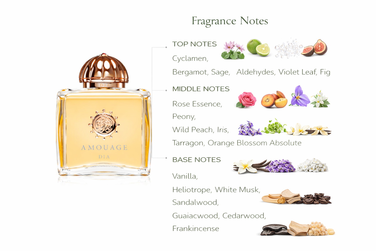 Amouage Dia Woman Eau de Parfum | Vintage Aldehydic Floral Fragrance
