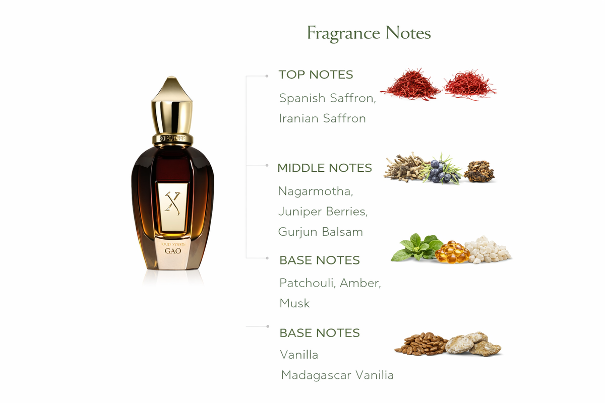 Xerjoff Gao Eau de Parfum | Dark Oud Saffron Oriental Fragrance