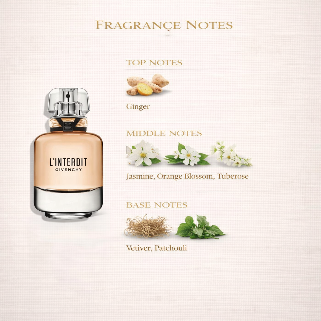Givenchy L’Interdit Eau de Parfum – Floral Woody Fragrance for Women