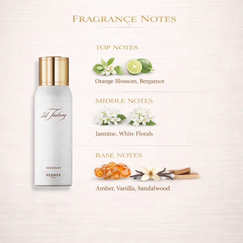 HERMÈS 24 Faubourg Deodorant – Elegant Floral Protection for Women