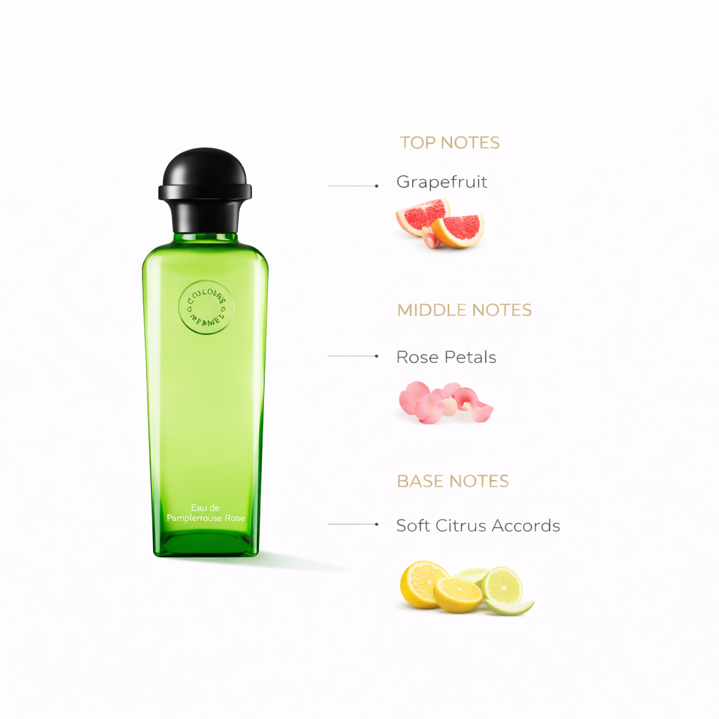 Hermès Eau de Pamplemousse Rose Cologne – Grapefruit & Rose Freshness