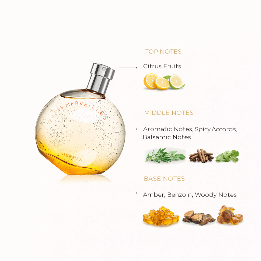 Hermès Eau des Merveilles Eau de Toilette – Warm Amber Woody Fragrance for Women