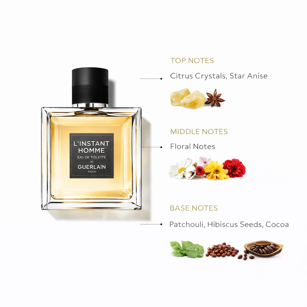 L’Instant de Guerlain pour Homme – Citrus, Anise & Cocoa Woody Fragrance