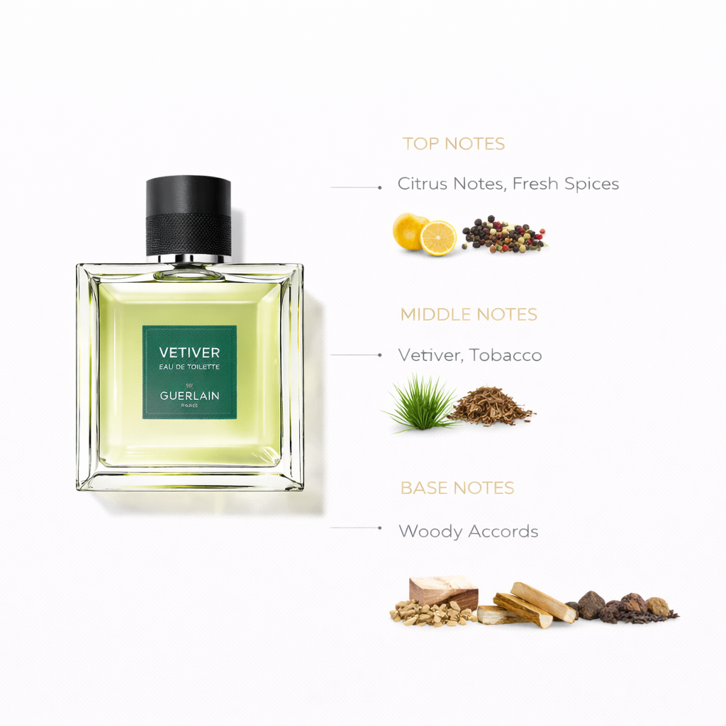Guerlain Vetiver Eau de Toilette – Timeless Woody Spicy Fragrance for Men