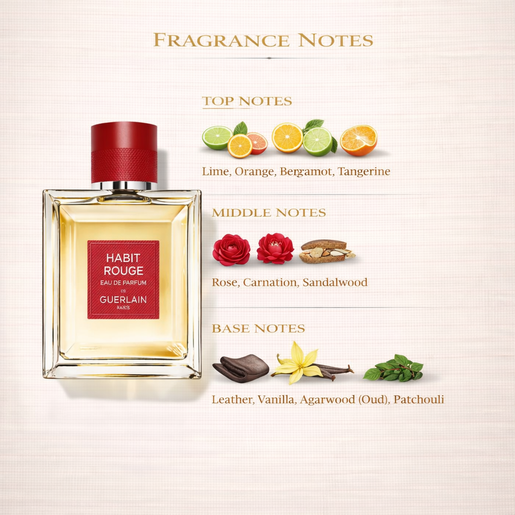 Guerlain Habit Rouge Eau de Parfum – Timeless Oriental Men’s Fragrance