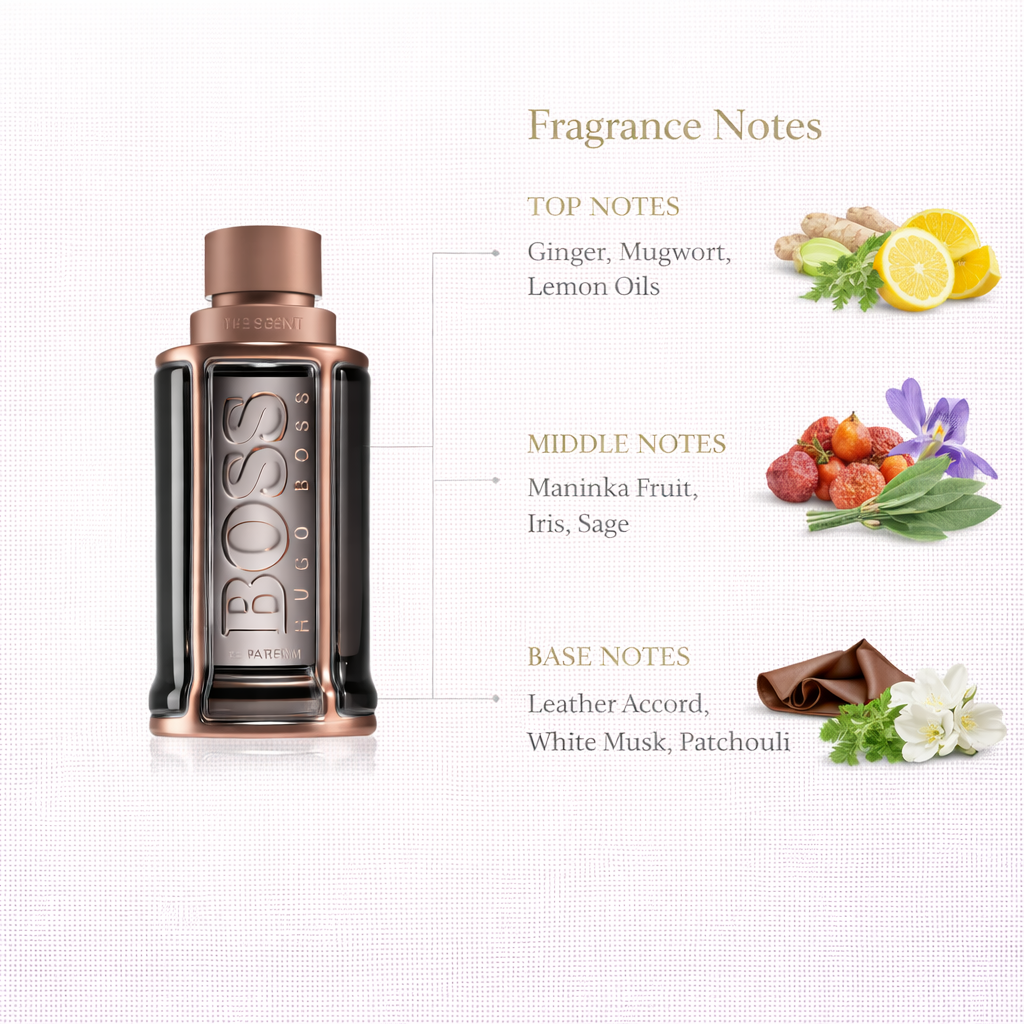 BOSS The Scent Le Parfum for Men by Hugo Boss | Intense Leather Seductive Fragrance