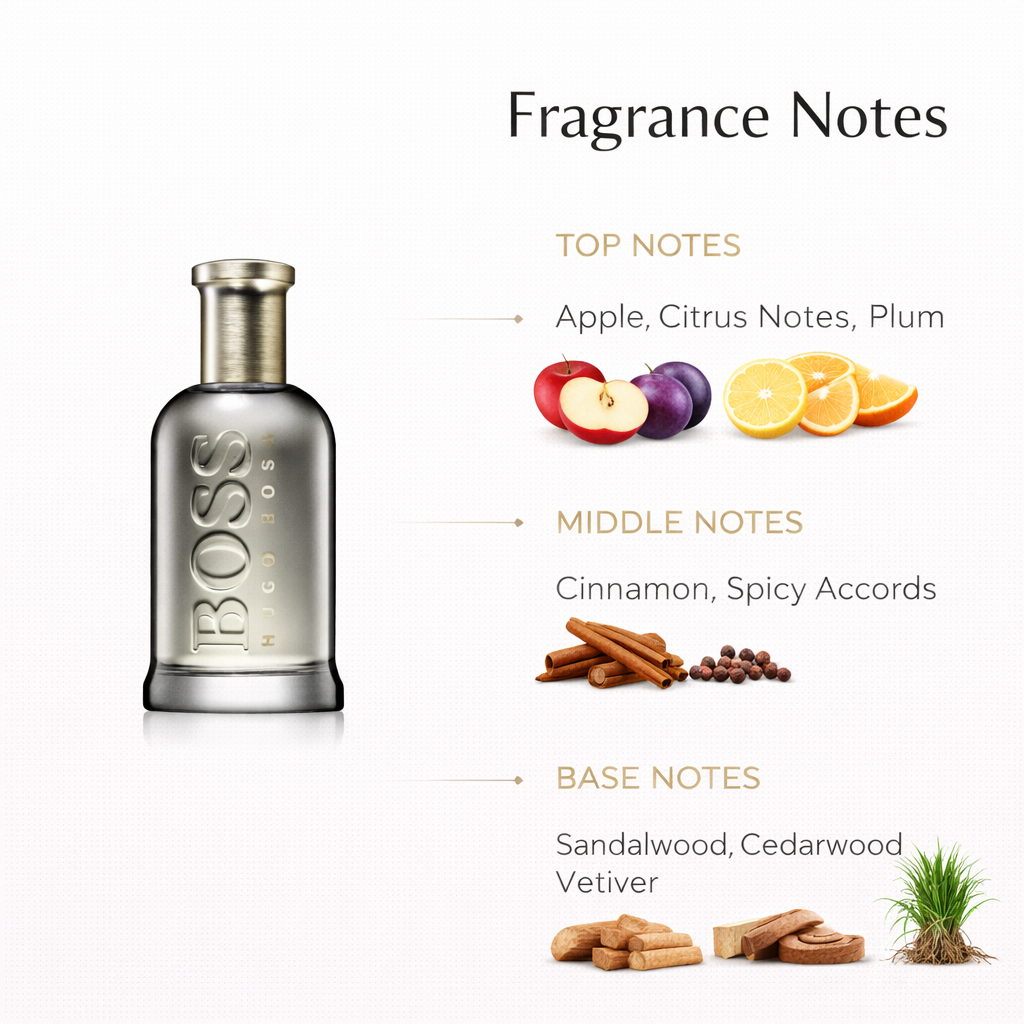Hugo Boss BOSS Bottled Eau de Toilette – Timeless Woody Spicy Fragrance for Men