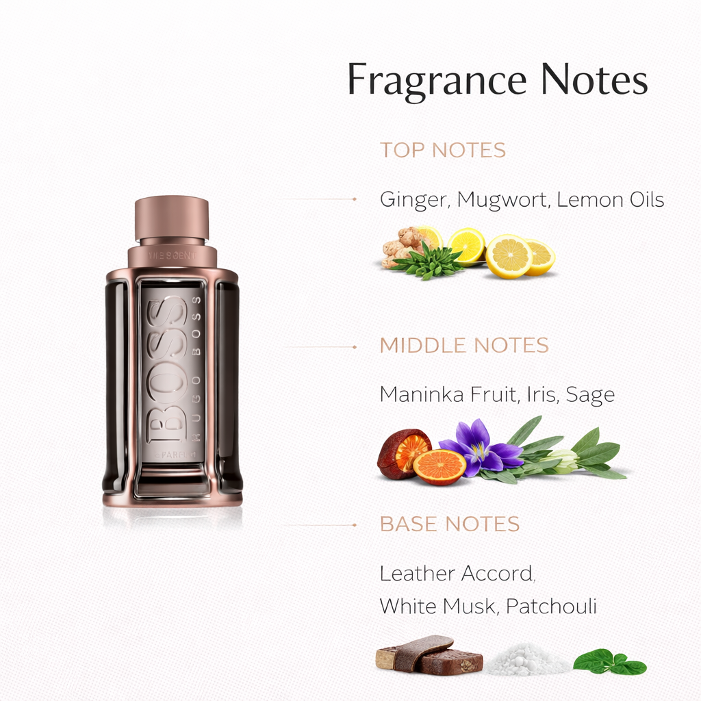 Hugo Boss BOSS The Scent Le Parfum – Intense Leather & Maninka Fragrance for Men