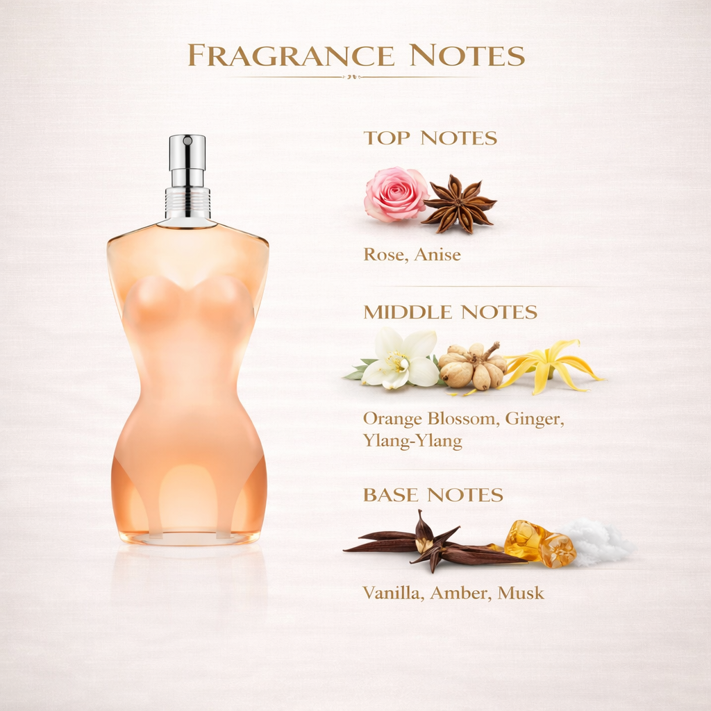 Jean Paul Gaultier Classique Eau de Parfum – Timeless Oriental Floral Fragrance
