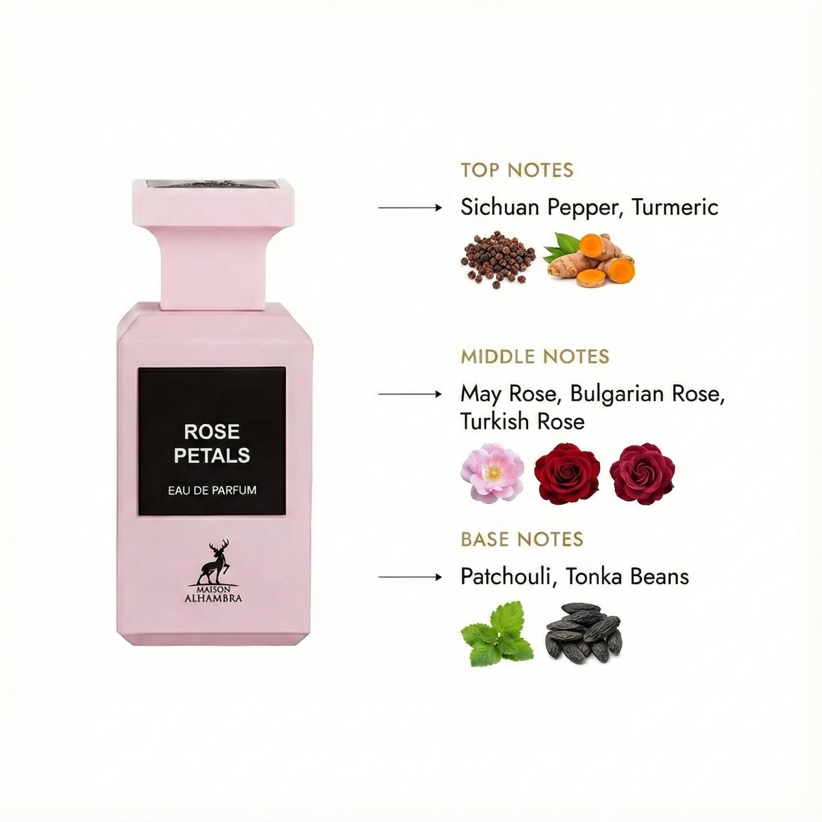 Maison Alhambra Rose Petals Eau de Parfum 80ml