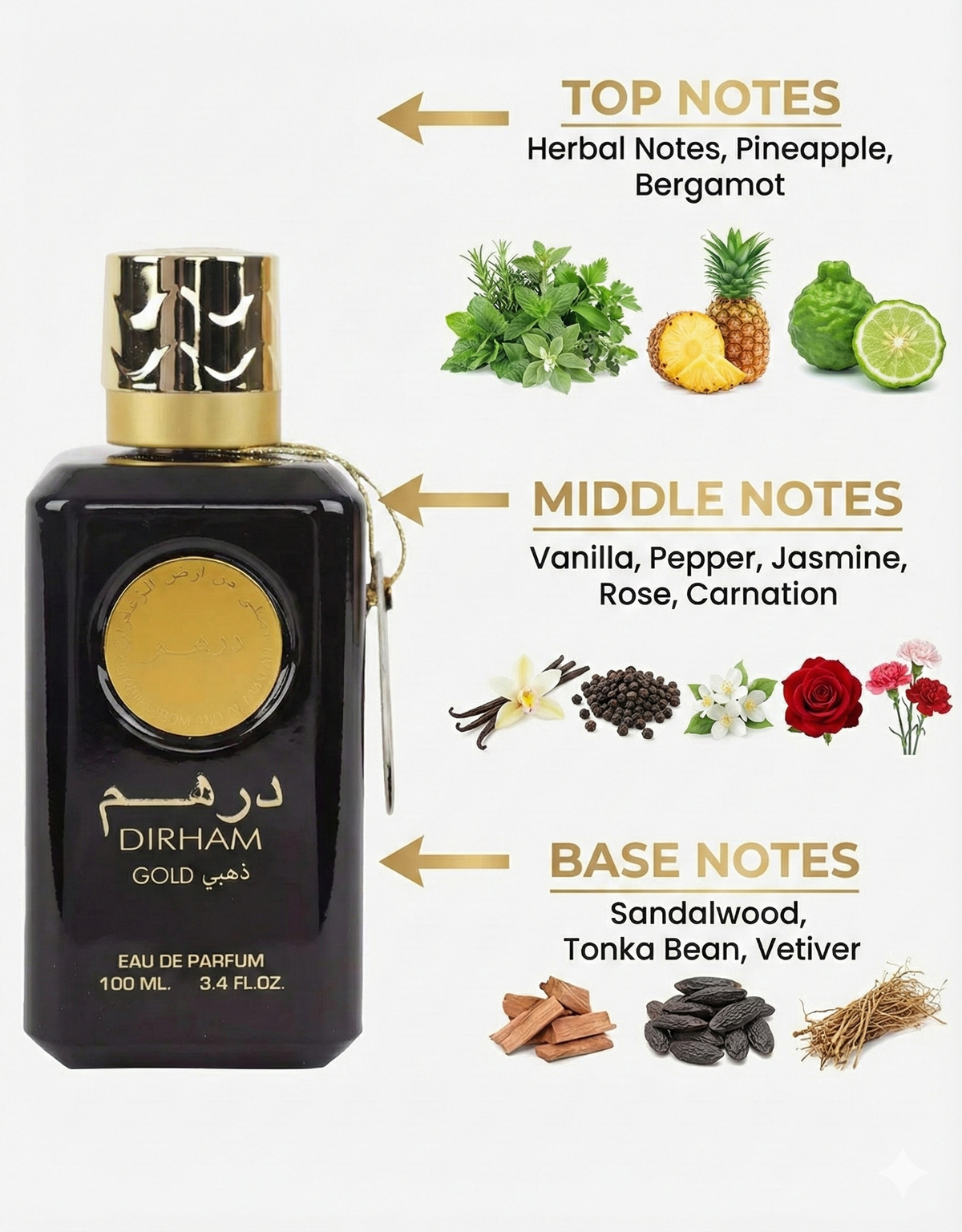 Ard Al Zaafaran Dirham Gold Eau De Parfum 100ml
