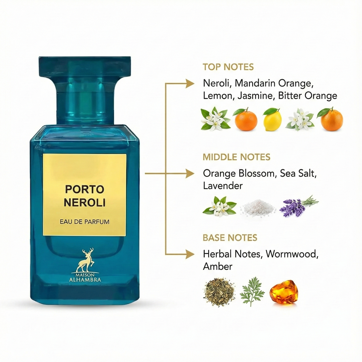 Maison Alhambra Porto Neroli Unisex EDP 80ML