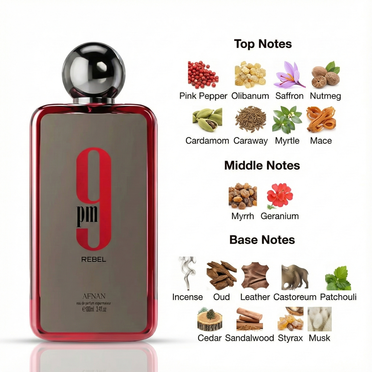 Afnan 9PM Rebel Eau de Parfum 100ML for Men