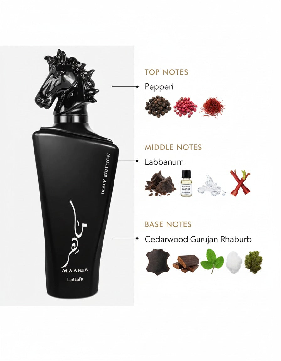 Lattafa Maahir Black Edition EDP 100ML for Men
