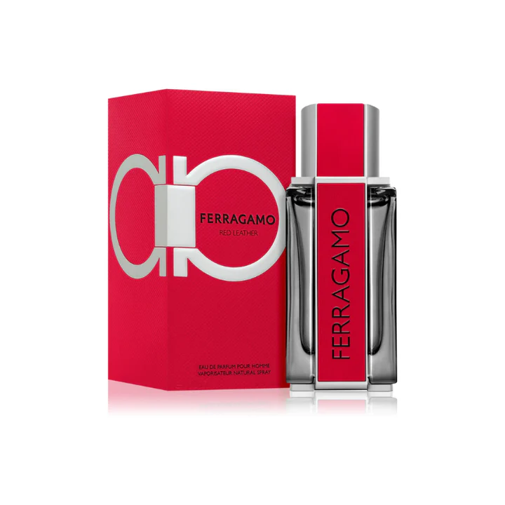 Ferragamo Red Leather Eau de Parfum | Elegant Leather Fragrance for Men