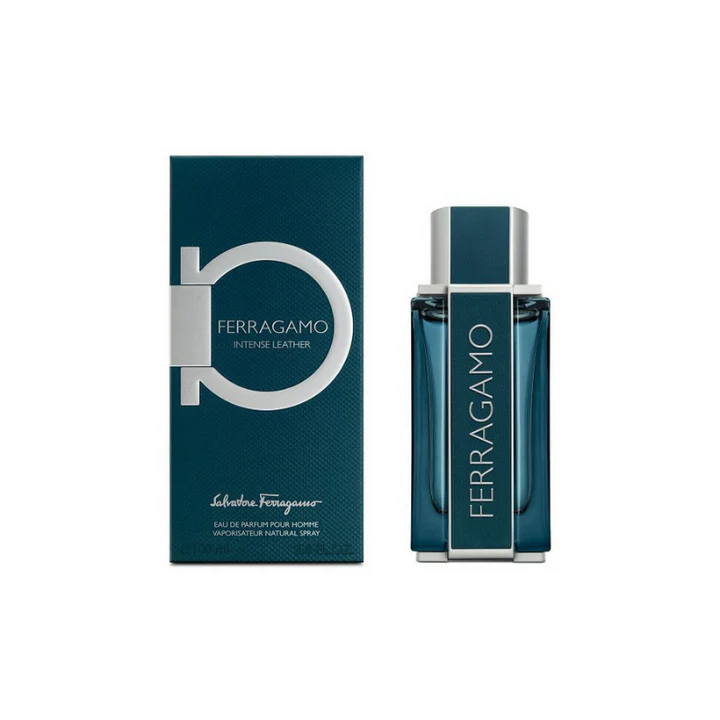 Ferragamo Intense Leather Eau de Parfum | Leathery Aromatic Fragrance for Men