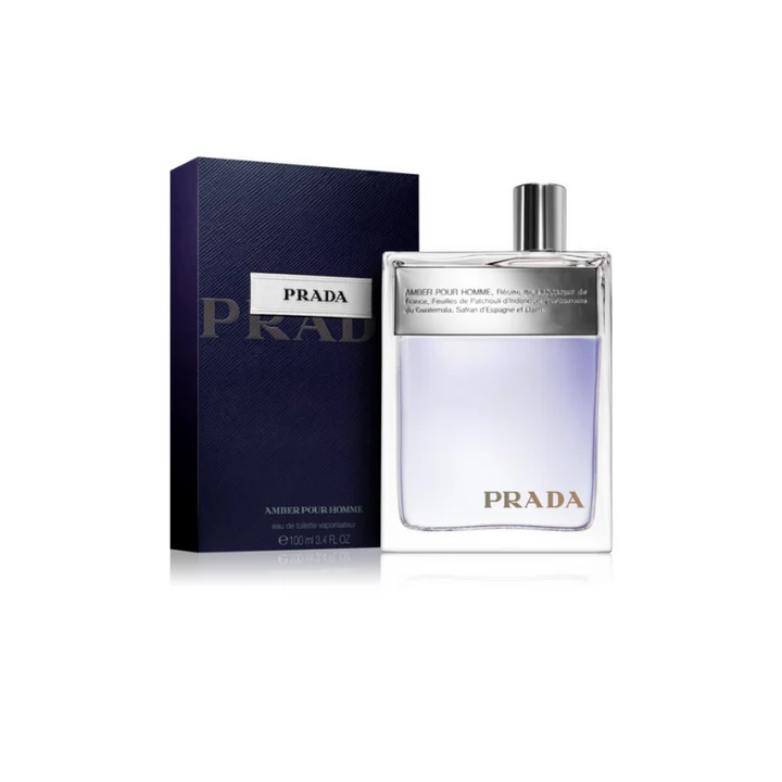 Prada Amber Pour Homme Eau de Toilette – Oriental Fougère Leather Fragrance for Men